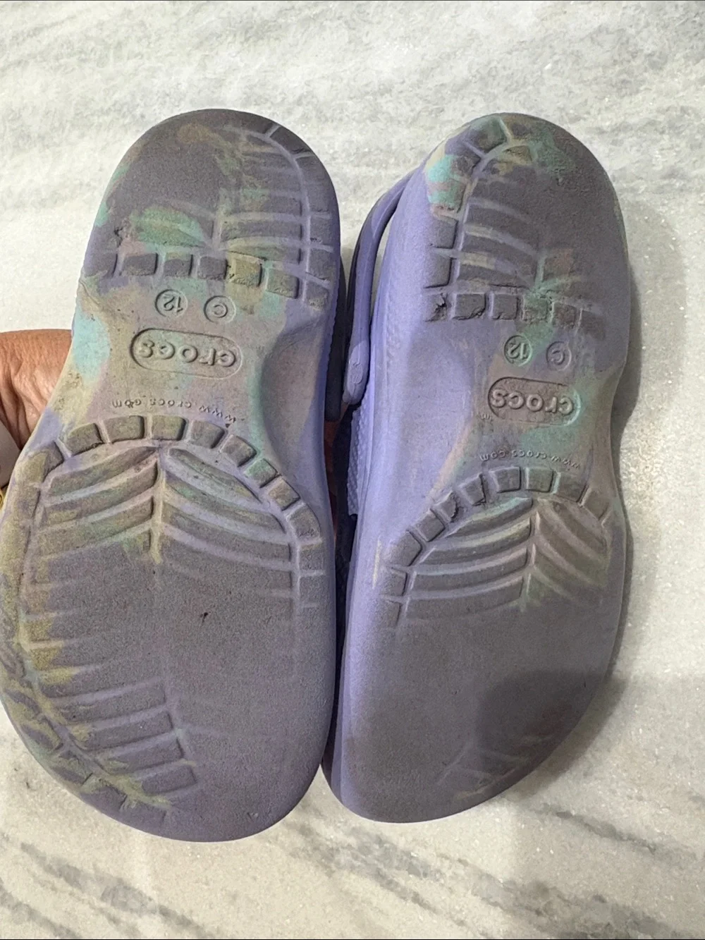 CROCS Kids Tie-Dye Purple Pastel Clogs